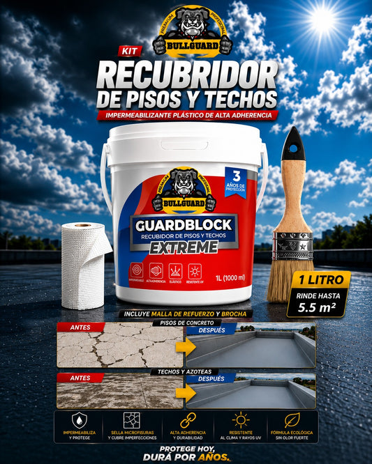 KIT RECUBRIDOR PISOS Y TECHOS + BROCHA + MALLA F1