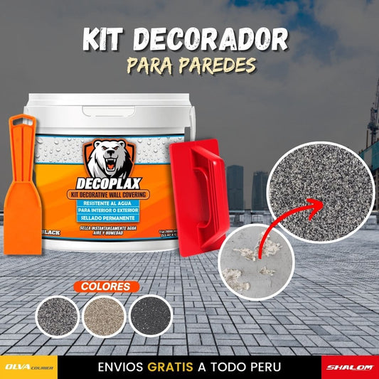 KIT DECORADOR DE PAREDES + ESPATULA + LLANA T2