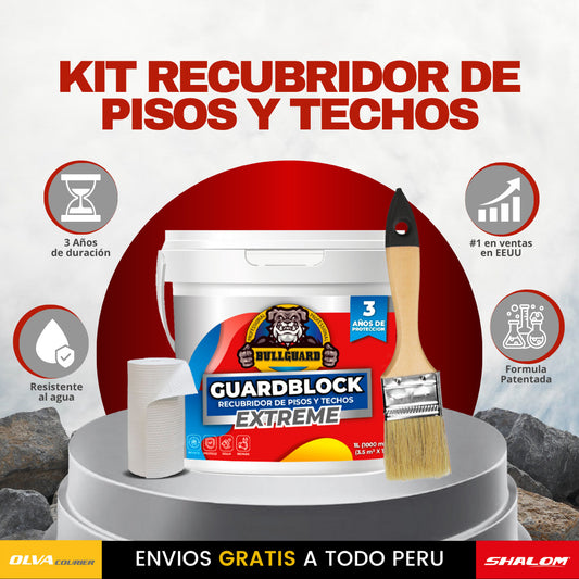 KIT RECUBRIDOR DE PISOS Y TECHOS + BROCHA + MALLA T2