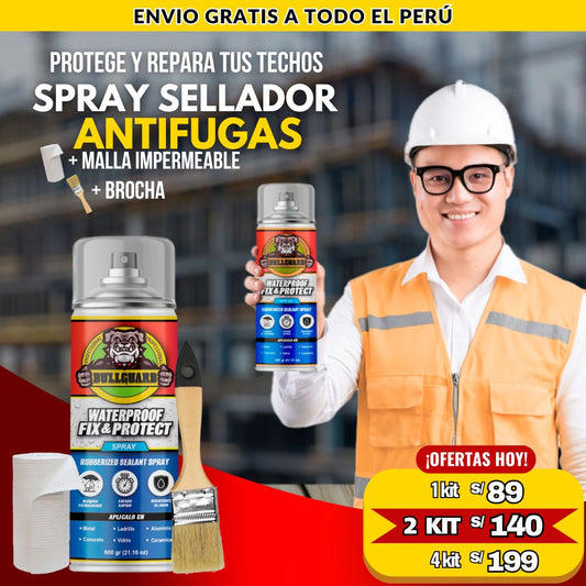 KIT SPRAY SELLADOR ANTIFUGAS + BROCHA + MALLA F3
